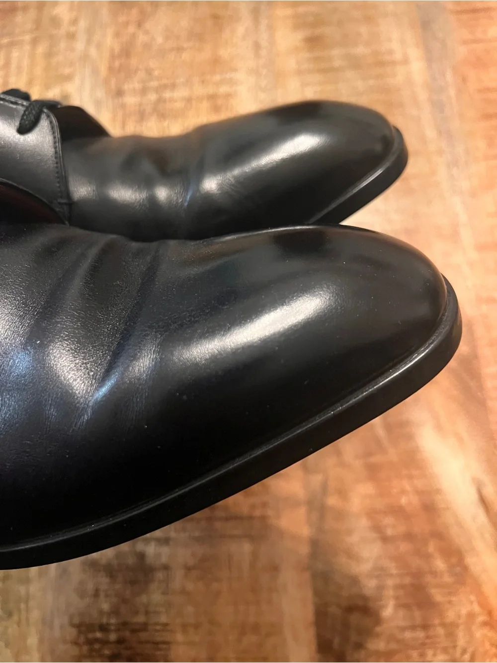 Bally Lantel Men’s Black Leather Derby Dress Shoes Swiss Made Size US 12